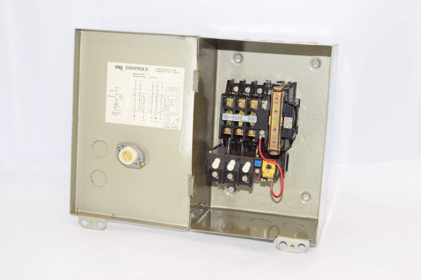 (NEW) S&S CONTROLS CAT1 CT1-25 380/440V 50/60Hz Rest Enclosure