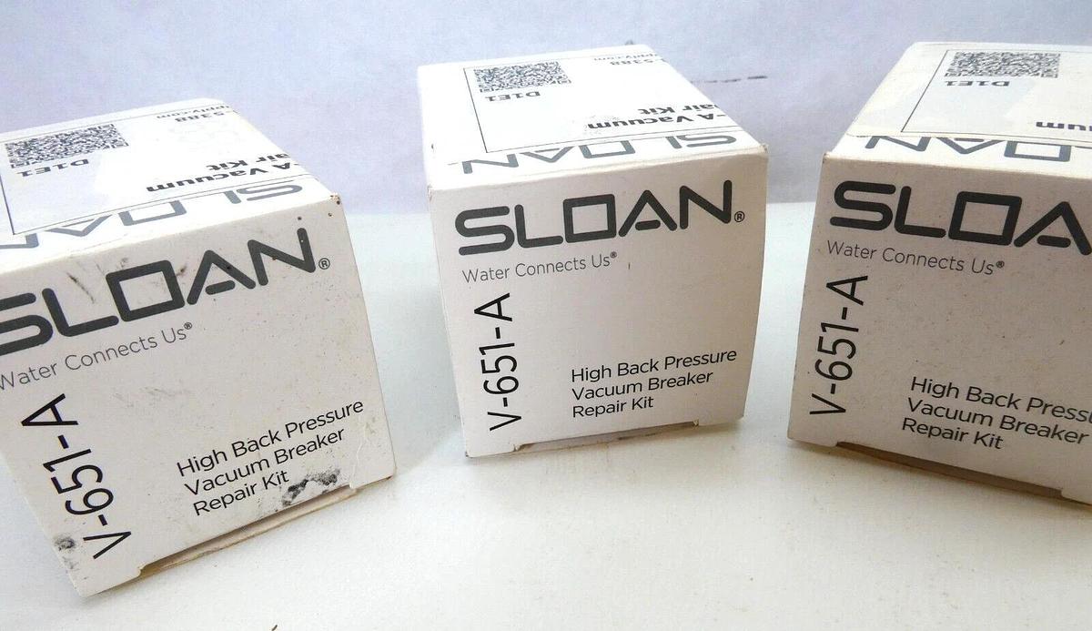 (Lot of 3) Sloan V-651-A High back Pressure Vacuum Breaker Repair Kit *New*