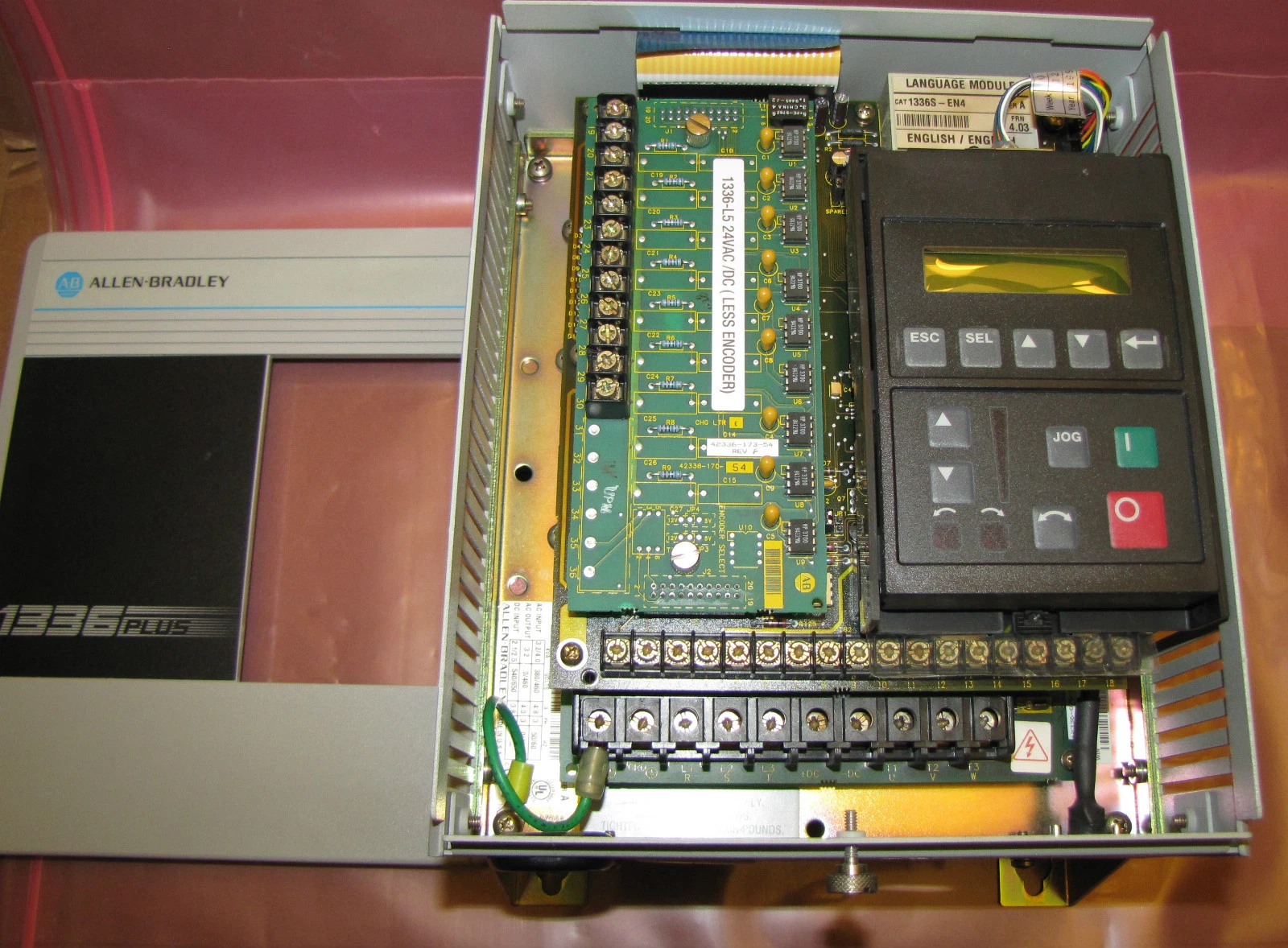 Used ALLEN BRADLEY AC DRIVE 1336S-BRF20-AN-EN-HA2-L5 SER A 3.2 KVA 1336S RFR20 AN