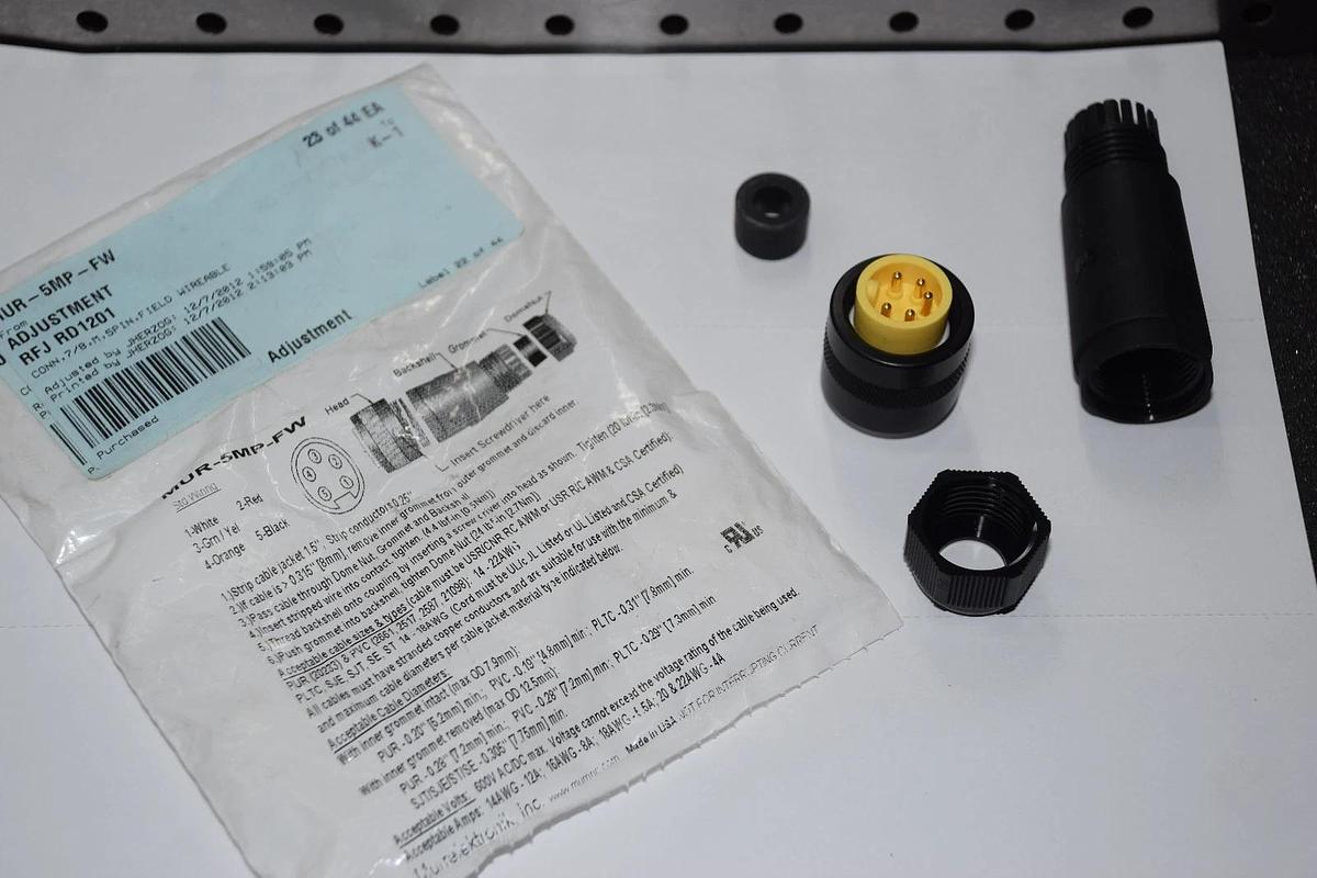 MENCOM MUR-5MP-FW MUR5MPFW 7/8" 5 PIN MALE CONNECTOR NEW