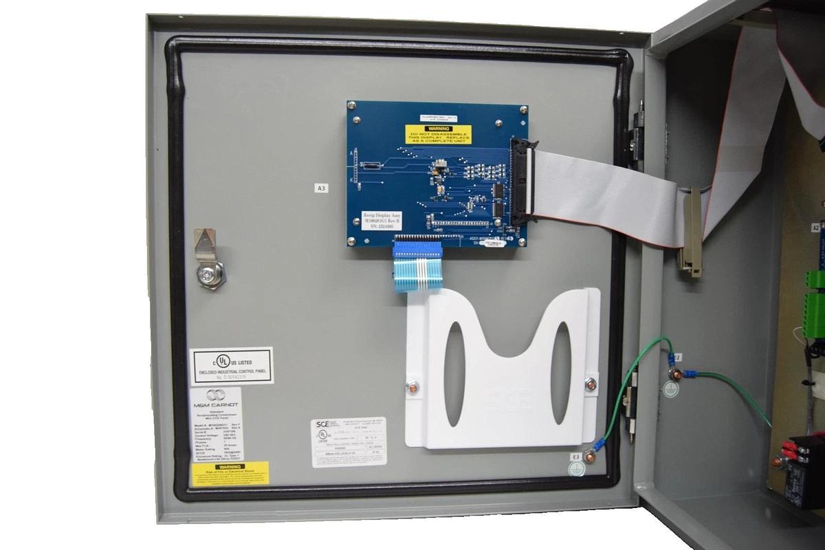Used M&M Refrigeration Reciprocating Compressor ControlPanel M100408G11 Missing Board