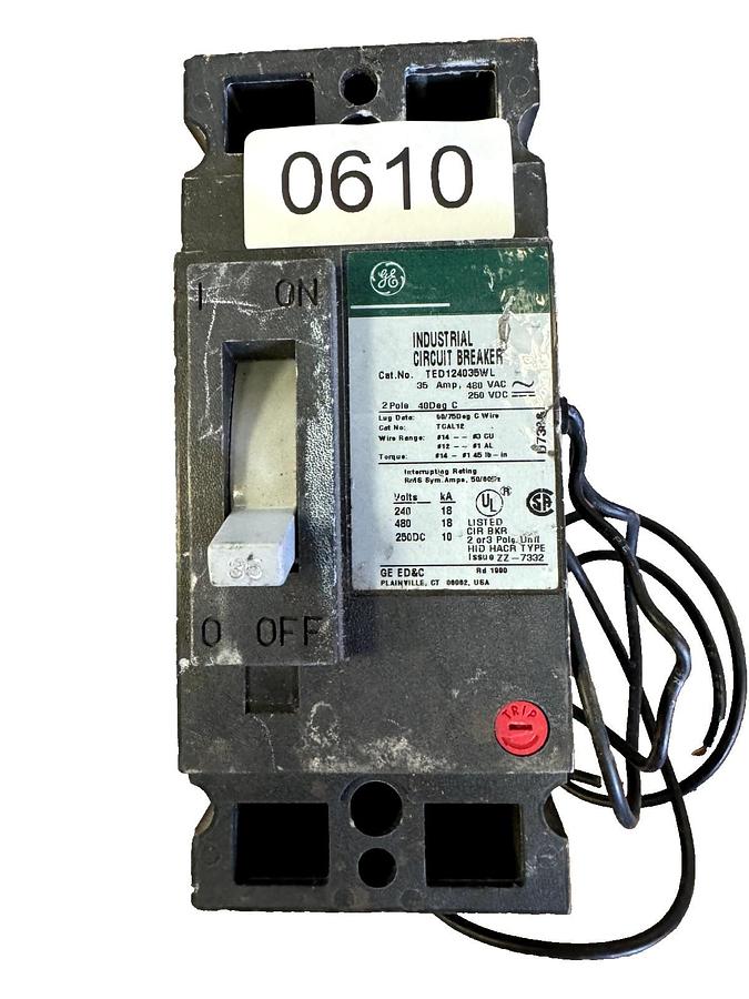 (NEW) GE GENERAL ELECTRIC TED134090 90A 90 Amp 3 Pole 480Vac Breaker *Chip*