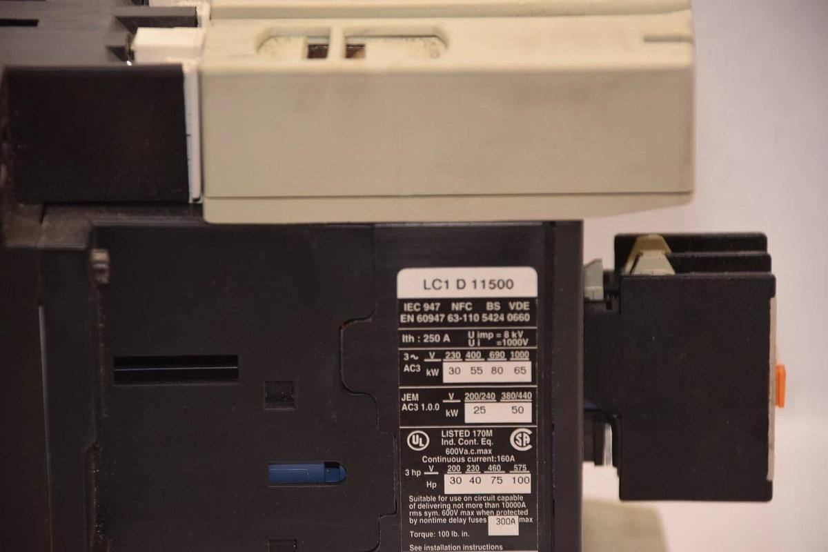 Used TELEMECANIQUE LC1 D 11500 LC1D115 300A Contactor