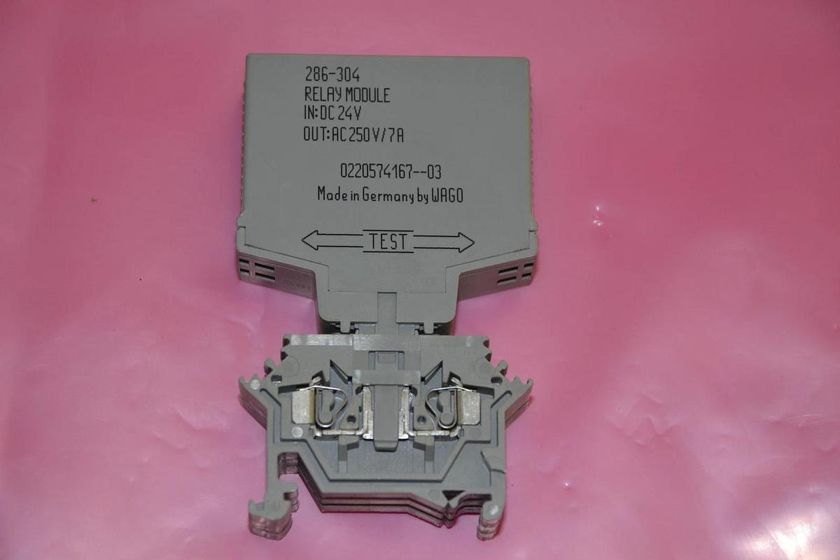 Used WAGO RELAY MODULE 24V 24 V 286-304 286304