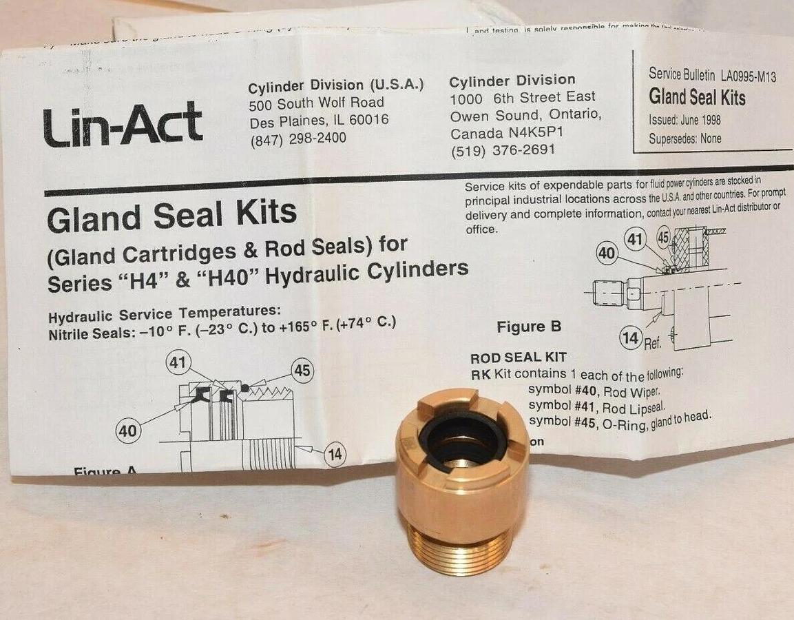 (NEW) LIN-ACT RGA461102H Gland Cartridge Kit