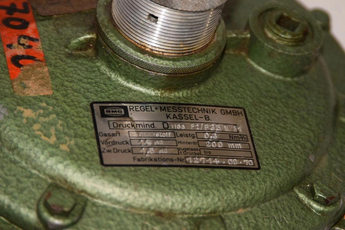 (NEW) REGEL + MESSTECHNIK D118A.F2/F3.5.N.F1 200mm Gas Pressure Regulator