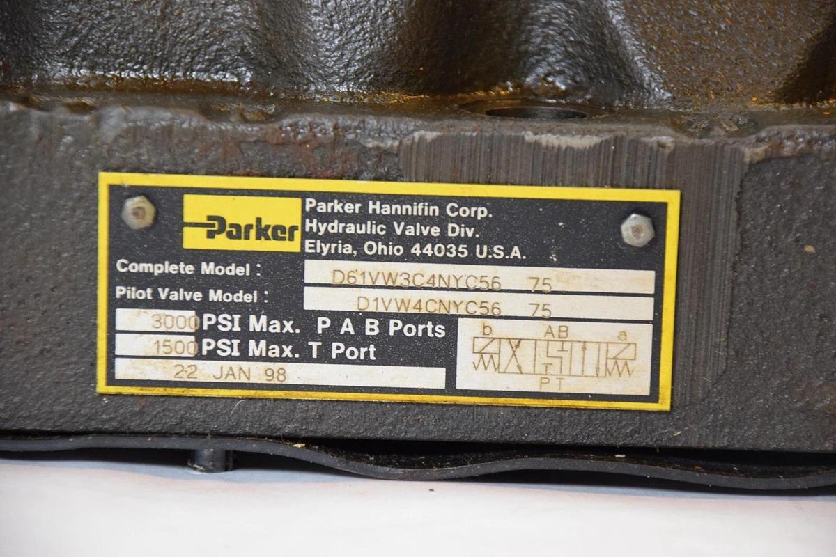 (NEW) PARKER D61VW3C4NYC56 75 With D1VW4CNYC56 75 Directional Control Valve