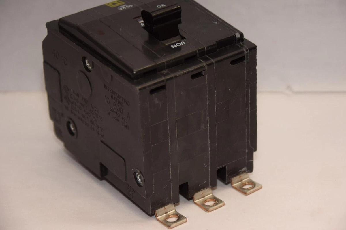 Square D Breaker DP-4075 HACR QOB 30A 30 Amp 3 Pole 3P 240v (New - old stock)