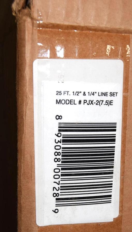 Senville PJX-2(7.5)E 25' 1/2" & 1/4" Mini Split Line Set Ext. Insul. Copper NEW