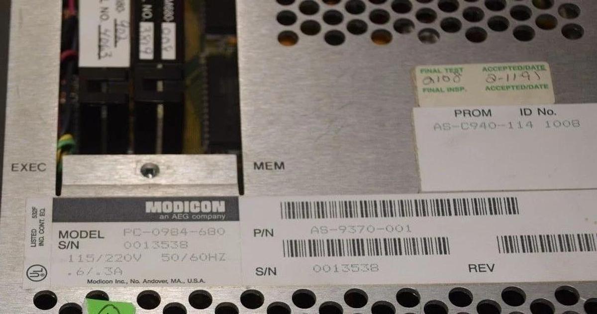 Used Gould PC-0984-680 Controller Module w/ Memory M680-008 mod E680-902 AS-9370-001