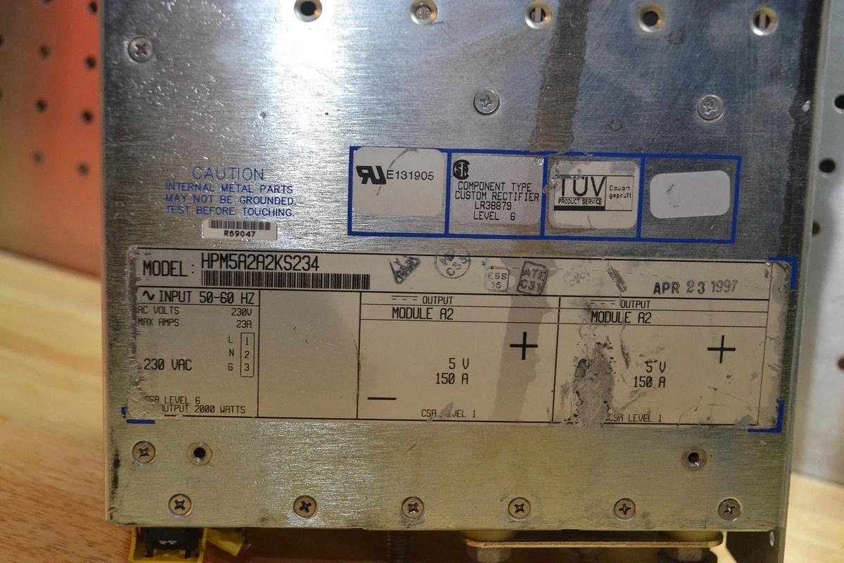Used Power One DC Power Supply HPM5A2A2KS234 230v