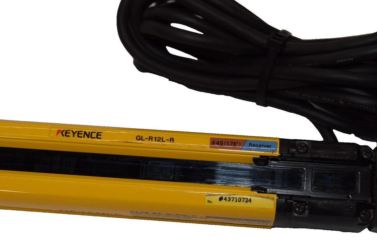 Used Keyence GL-R12L-R , GLR12LR Safety Light Curtain Receiver