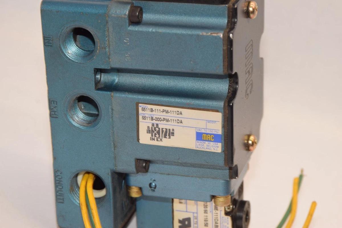 (NEW) MAC VALVES 6511B-111-PM-111DA 150psi Solenoid Valve