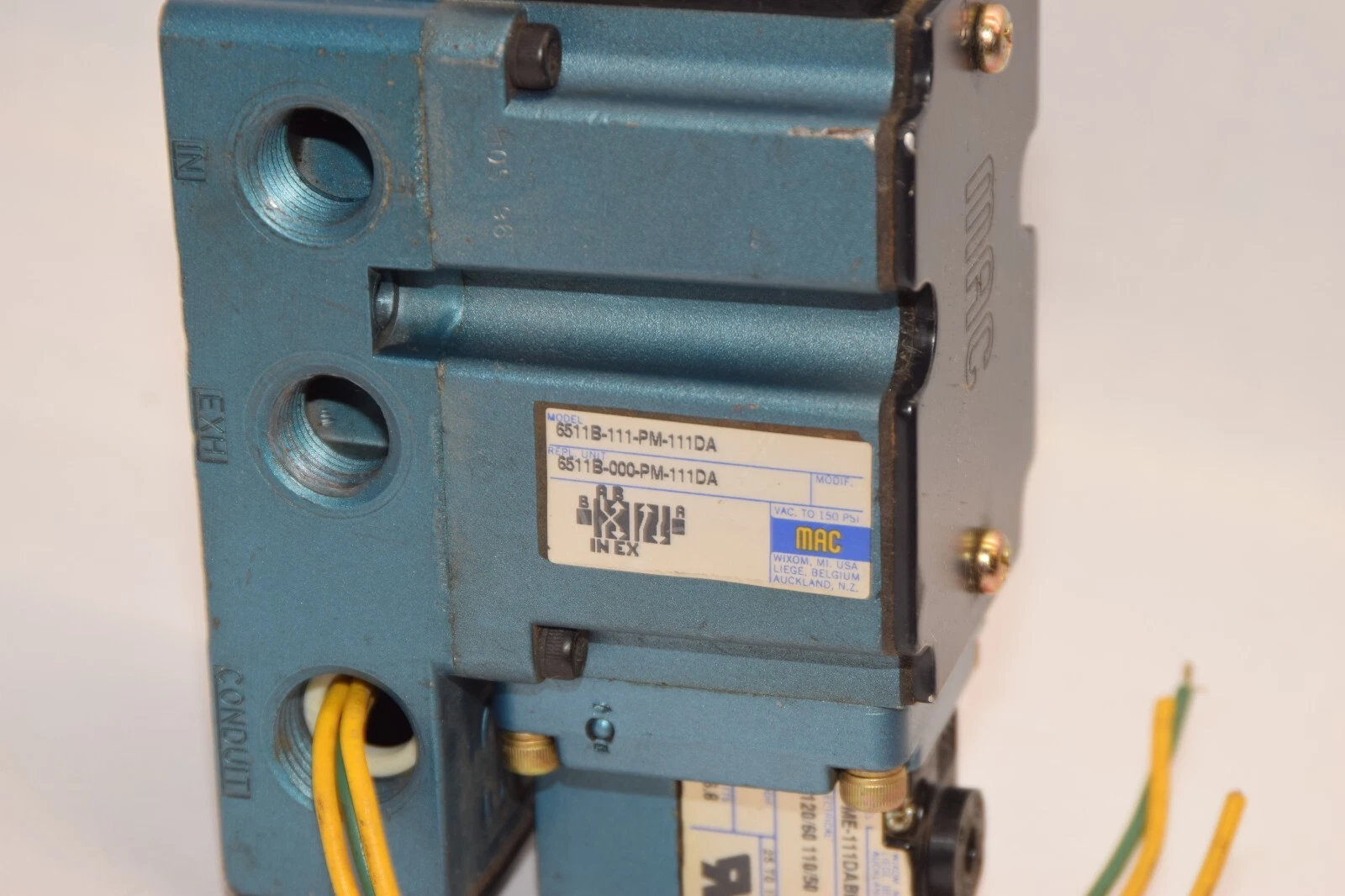 (NEW) MAC VALVES 6511B-111-PM-111DA 150psi Solenoid Valve