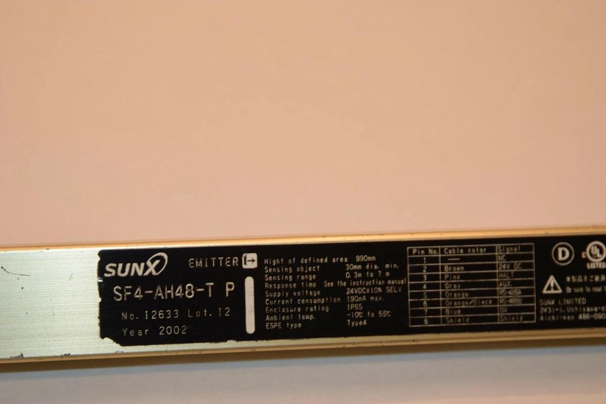 Used SUNX  SF4-AH48-T P Emitter Safety light curtain  Matsushita Electric PANSONIC