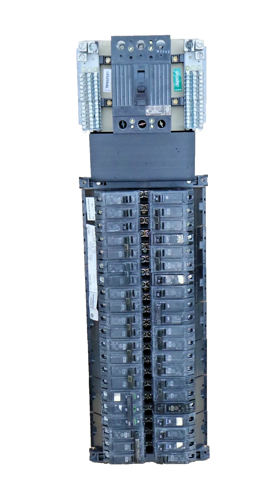 Used General Electric 225A GE A Series Panelboard Interior AQL3422AT 208y/120 3ph 4w