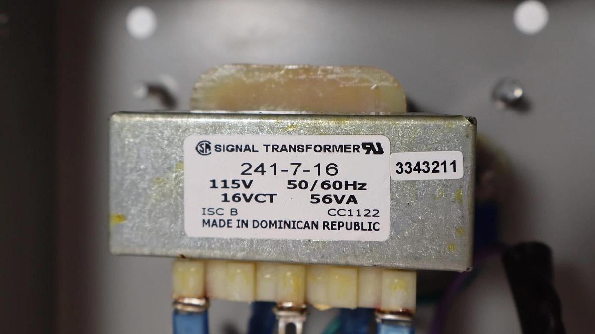 Used DIGITAL MONITORING PRODUCTS 322/323 56Va 6 x 6-3/4 x 3 Burglar Alarm Transformer