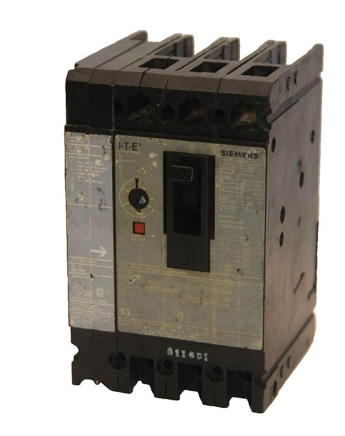 Used SIEMENS ITE ED63A050 50A 50 Amp 50 A 3P Molded Case Circuit Breaker