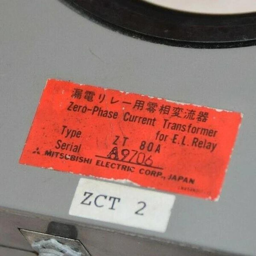 Used Mitsubishi Zero-Phase Current Transformer ZT 80A   ZT80A for EL relay