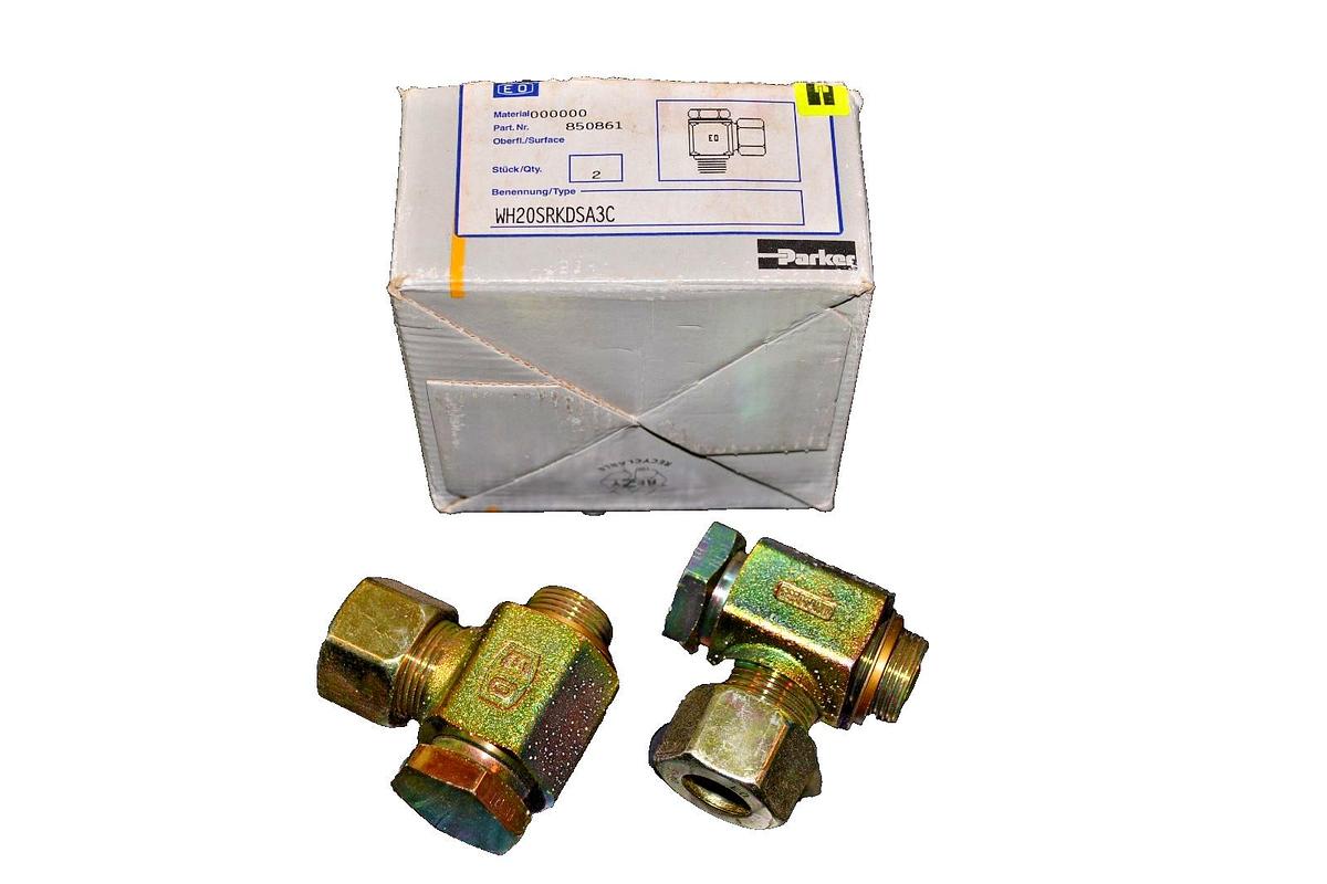 Parker EO Tube Fitting 850861 WH20SRKDSA3C 0825168050 Mtl: 000000 (Box 2 - NEW)
