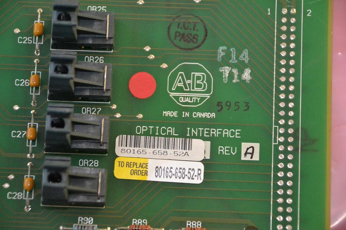 Used ALLEN BRADLEY CIRCUIT BOARD CARD 80165-658-52A 8016565852A 80165-658-52-R