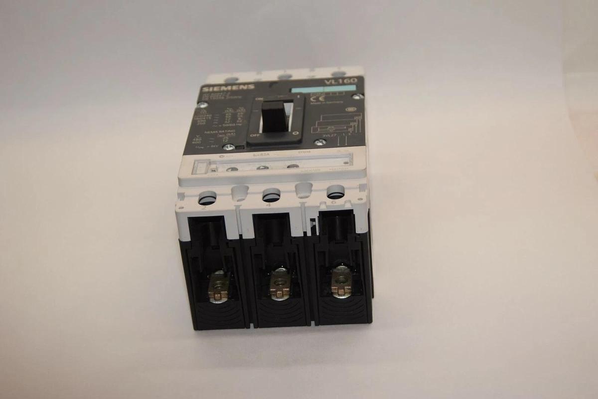 Used Siemens Vl160 Circuit Breaker 63amp 3VL2716-1AA36-0AA0  3VL9206-6SB30 63 A amp
