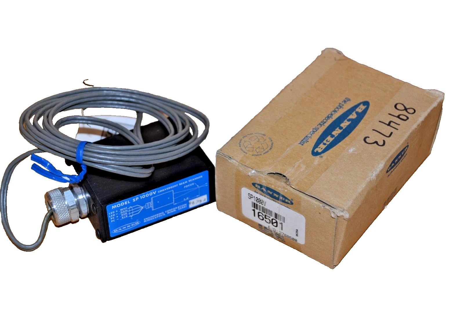 BANNER Convergent Mode Remote Sensor 3.8" focus SP1000V 16501 NEW