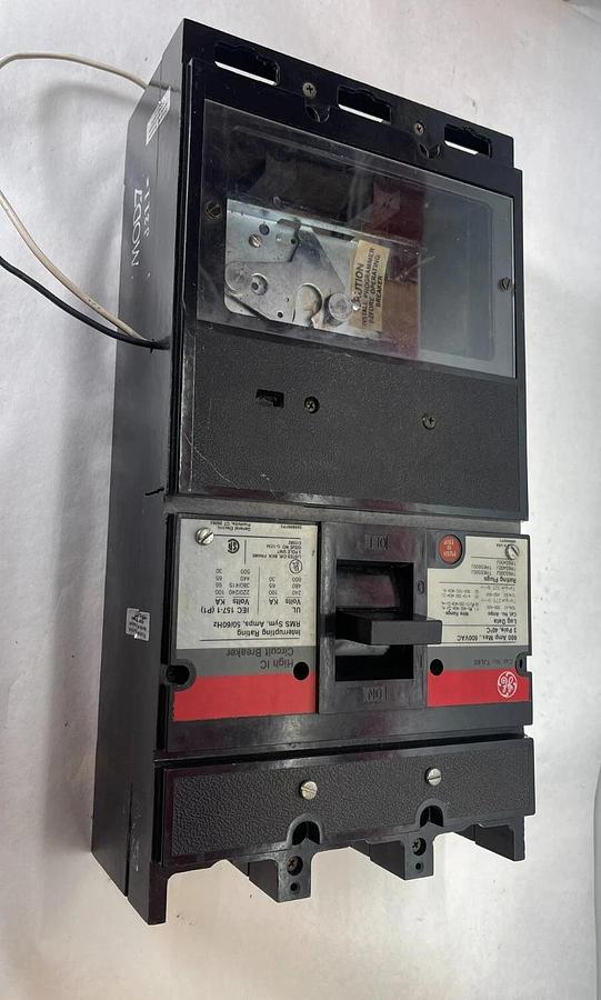 Used General Electric GE TJL6S 600A 600 Amp Hight IC Breaker 3p  NO RMS9 Progr, AS-IS