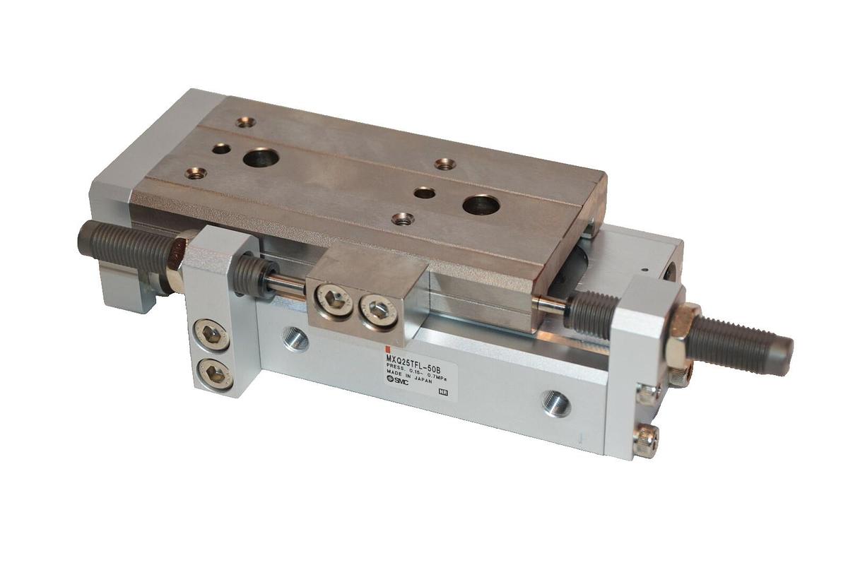 SMC MXQ25TFL-50B 0.15-0.7MPa SLIDE GUIDE TABLE CYLINDER  (NEW)