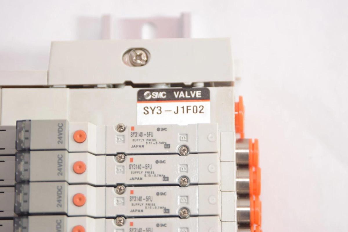 (NEW) SMC SY3-J1F02 , SY3140-5FU 24Vdc Valve Block