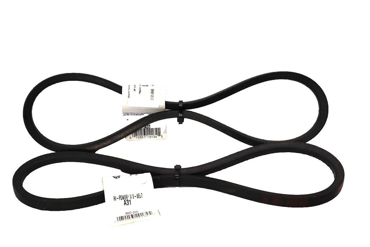 Gates Belt A31 , 9002-2031 Hi-Power II V-Belt USA (New - Lot of 2)