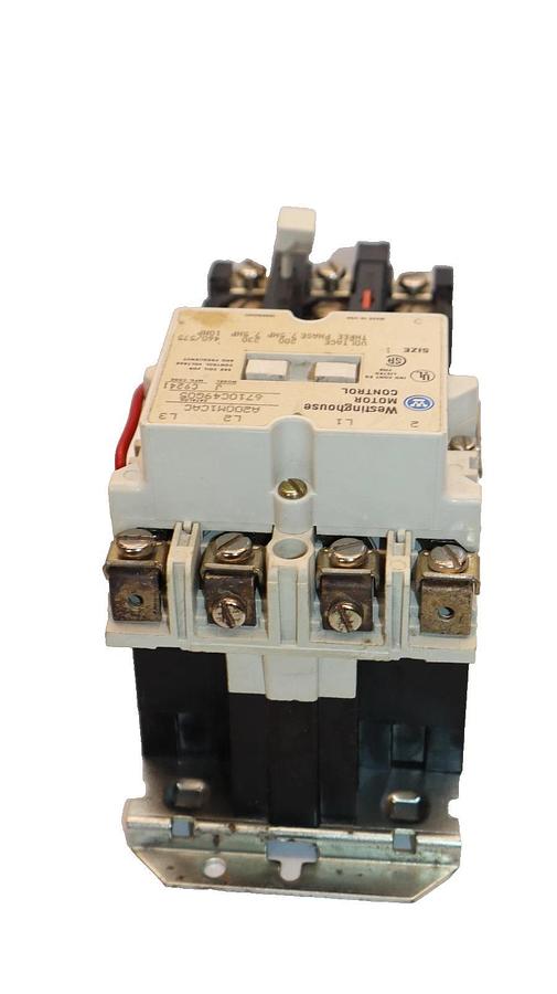 Used Westinghouse Starter Motor Control 6710C49G05 A200M1CAC Size Sz 1 120V coil 3ph