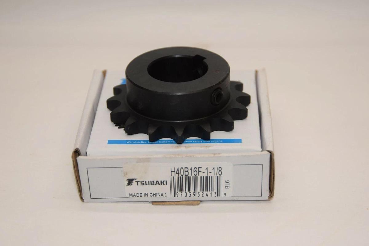 (NEW) TSUBAKI H40B16F-1-1/8 8x8x2.6cm 1-1/8" Bore 16 Teeth Sprocket