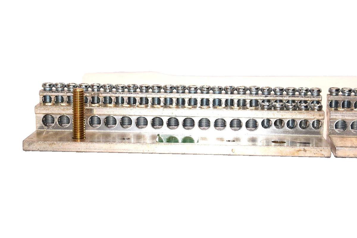 Used Y12-0540 Neutral/Ground Aluminum Bussbar Terminal (Lot of 2)