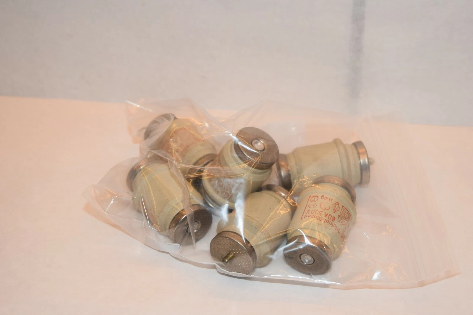 (NEW - Lot of 6) ORIGINAL DIAZED 80A 80Amp 500V Trag Fuse