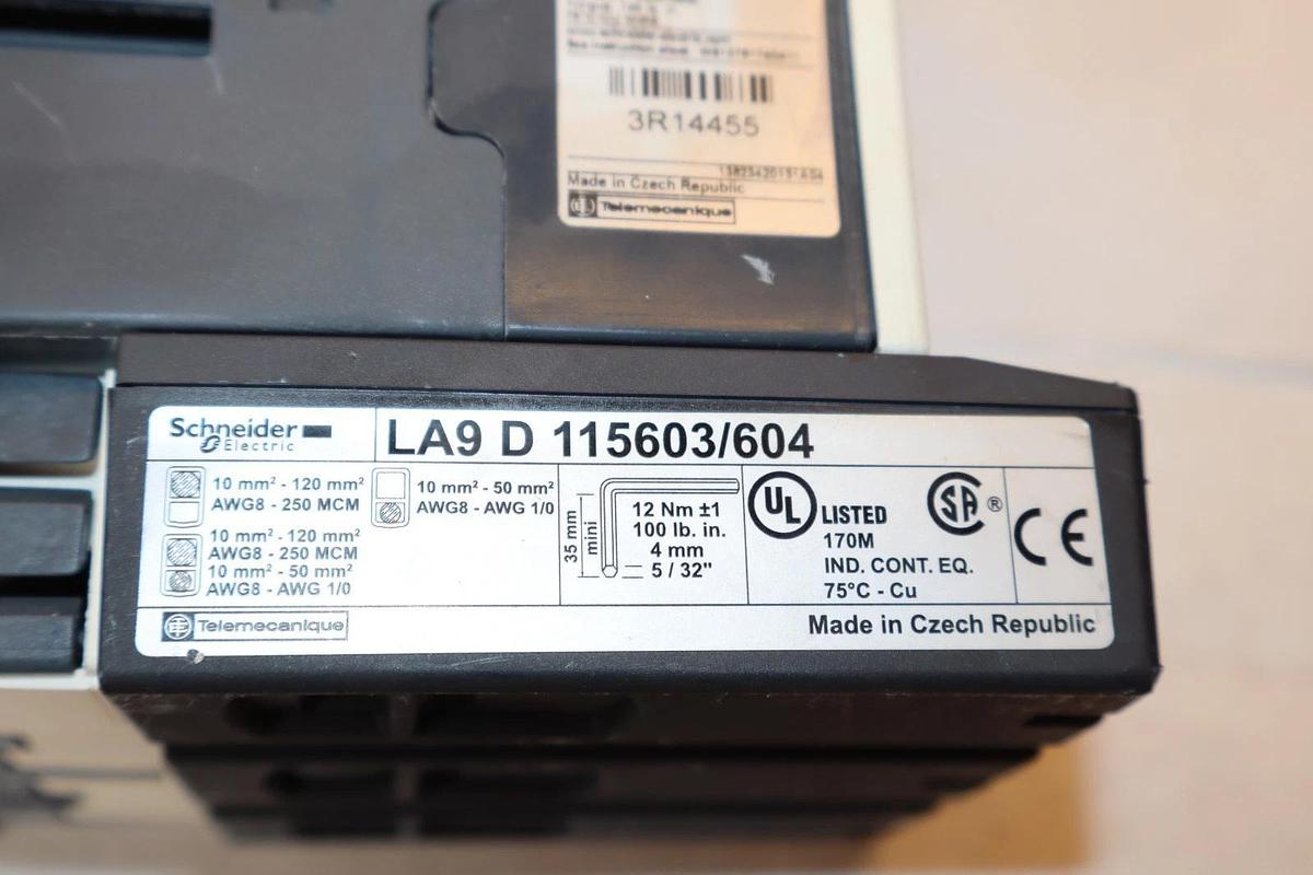 Schneider Contactor LC1D115 1000V 120V coil 250A 3ph (New)