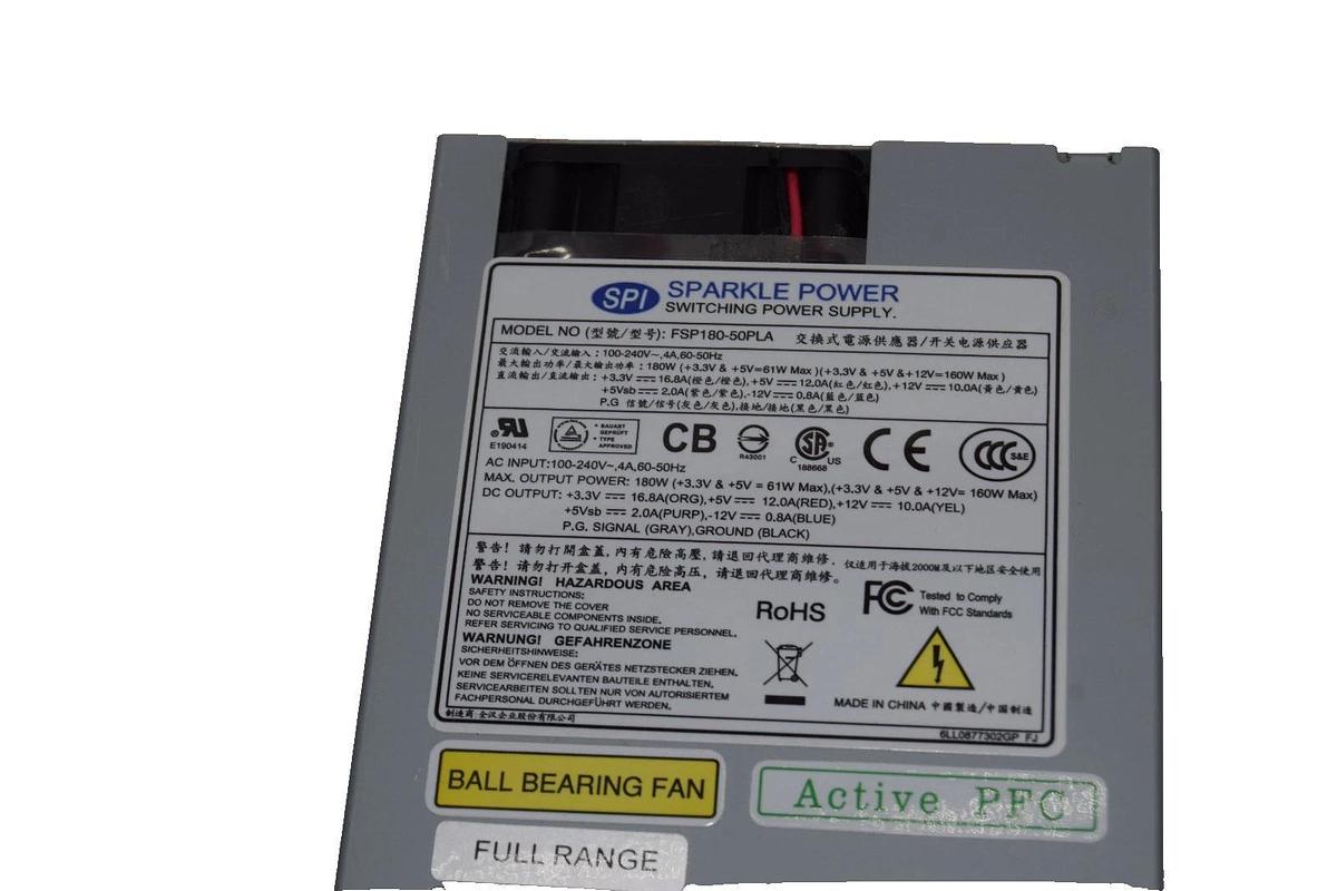 Used SPI FSP180-50PLA 180W Sparkle Power Switching Power Supply FSP18050PLA