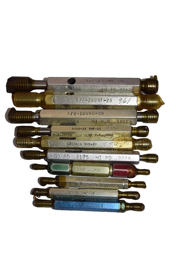 Durplate 1/2-13 , 3/8-24 , 5/16-24 , 5/16-18 , 6-32 , 8-32 Thread Gage (New, 10)