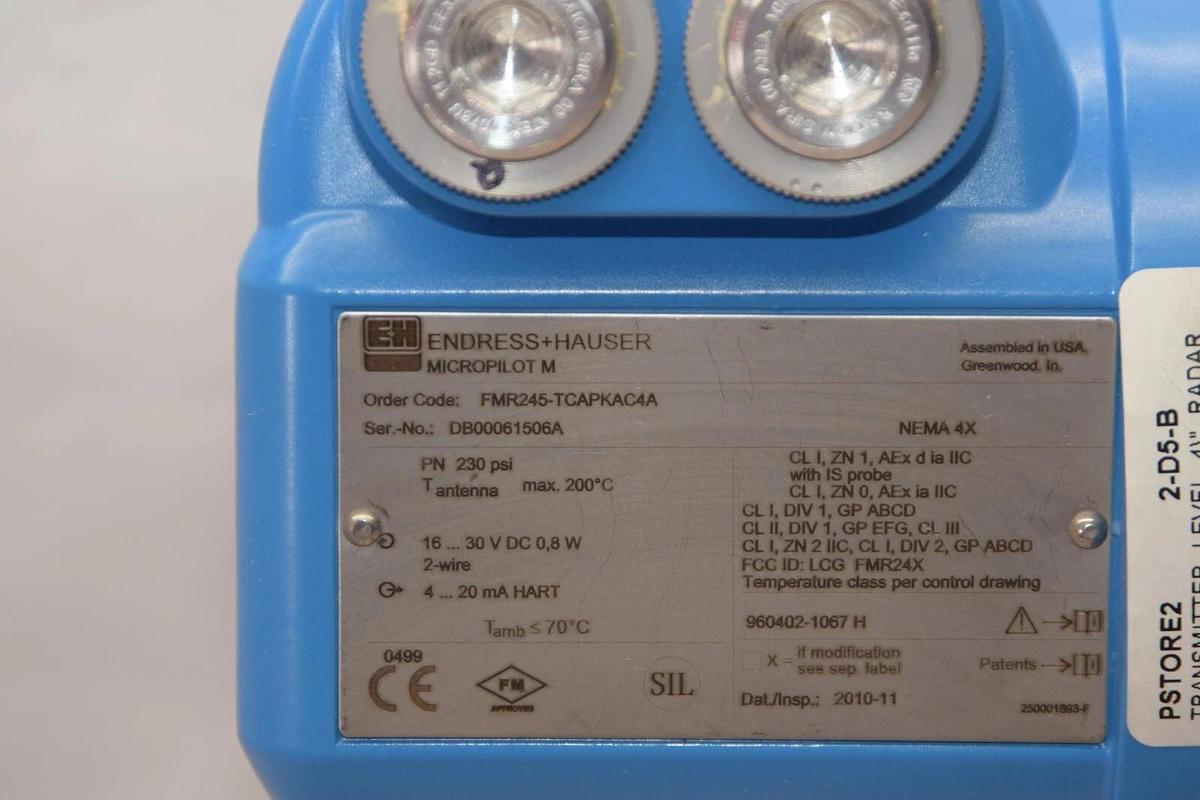 ENDRESS + HAUSER Level Radar Micropilot FMR245 FMR245-TCAPKAC4A (NEW)