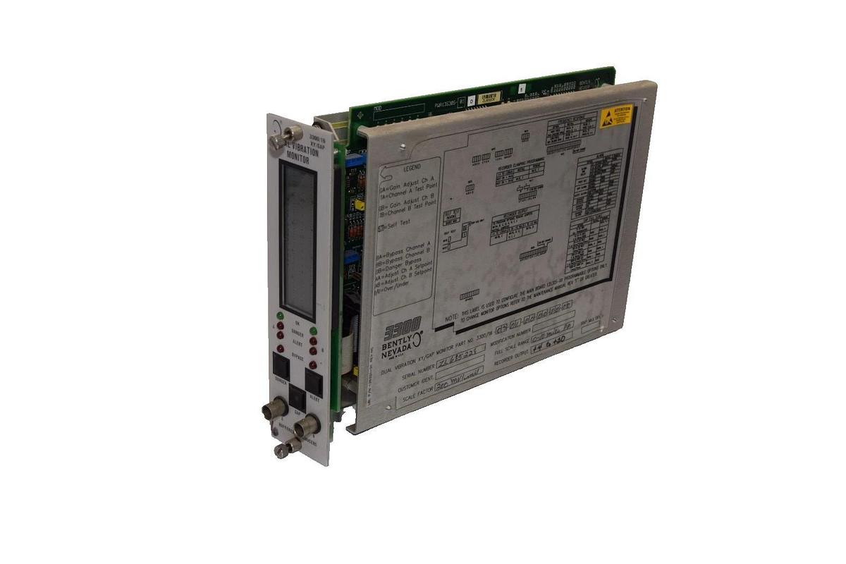 Used Bently Nevada 3300/16-03-01-00-00-00-00 Dual Vibration XY/GAP Monitor Module