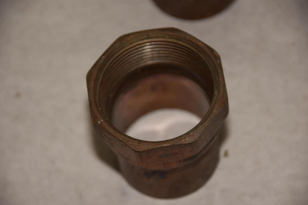 (Lot of 5)  1-1/4" Threaded Female Adapter FIP COPPER PIPE 1 - 1/4" fitting NPT