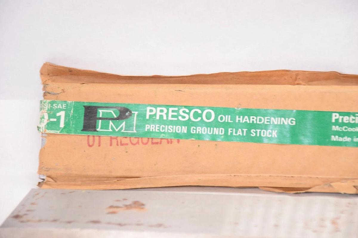 PRESCO 1/2" x 2" x 18" Oil Hardening Steel Precision Ground Solid Bar Flat Stock