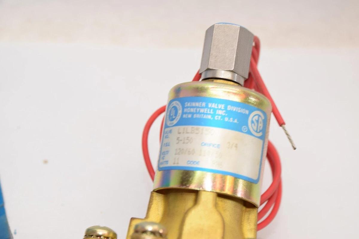 (NEW) HONEYWELL / SKINNER L1LB5150 5-150psi 110/120V 2-Way Valve 3/4" orifice