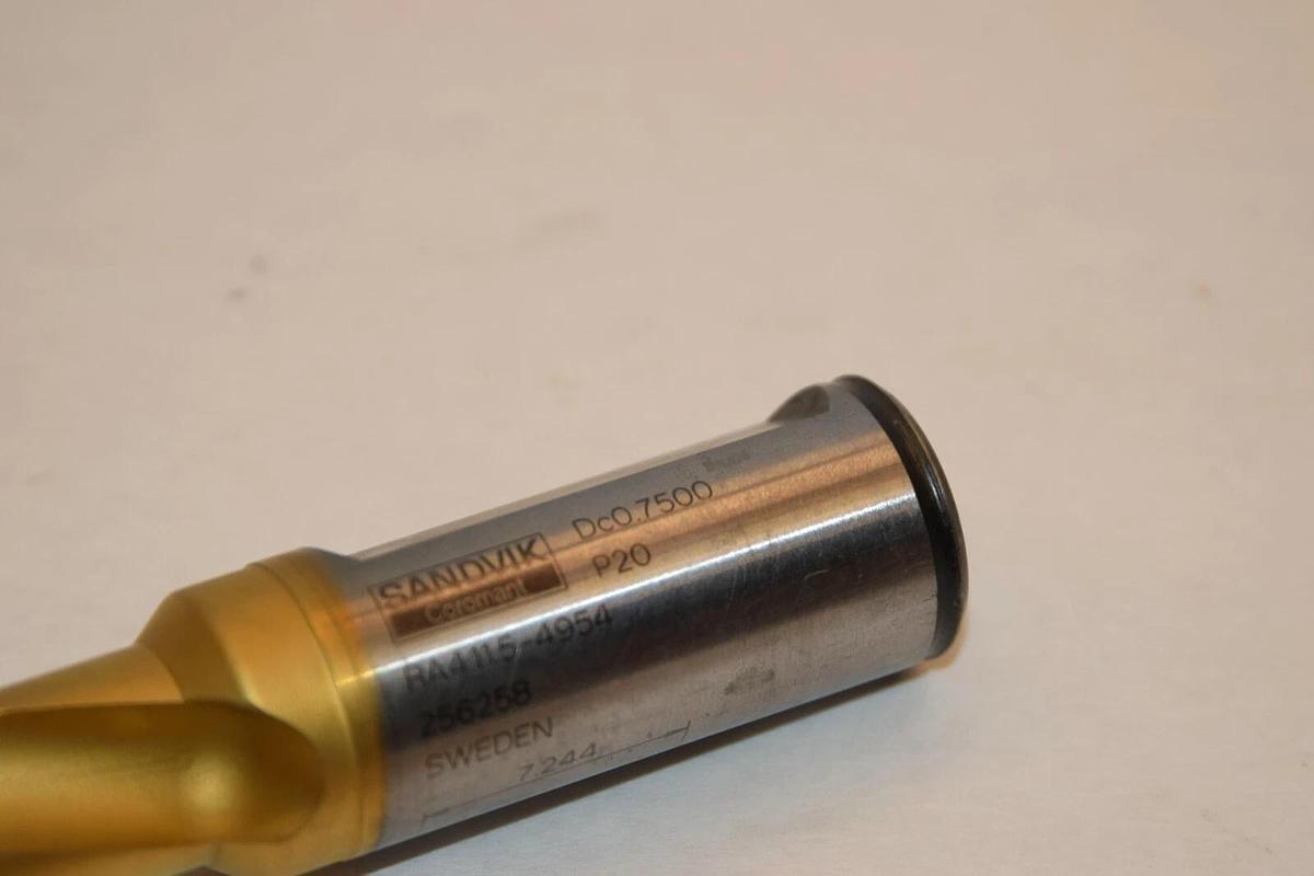 NEW) SANDVIK RA4115-4954 RA411.5-4954 256258 Carbide Tip Coolant Thru Drill Bit