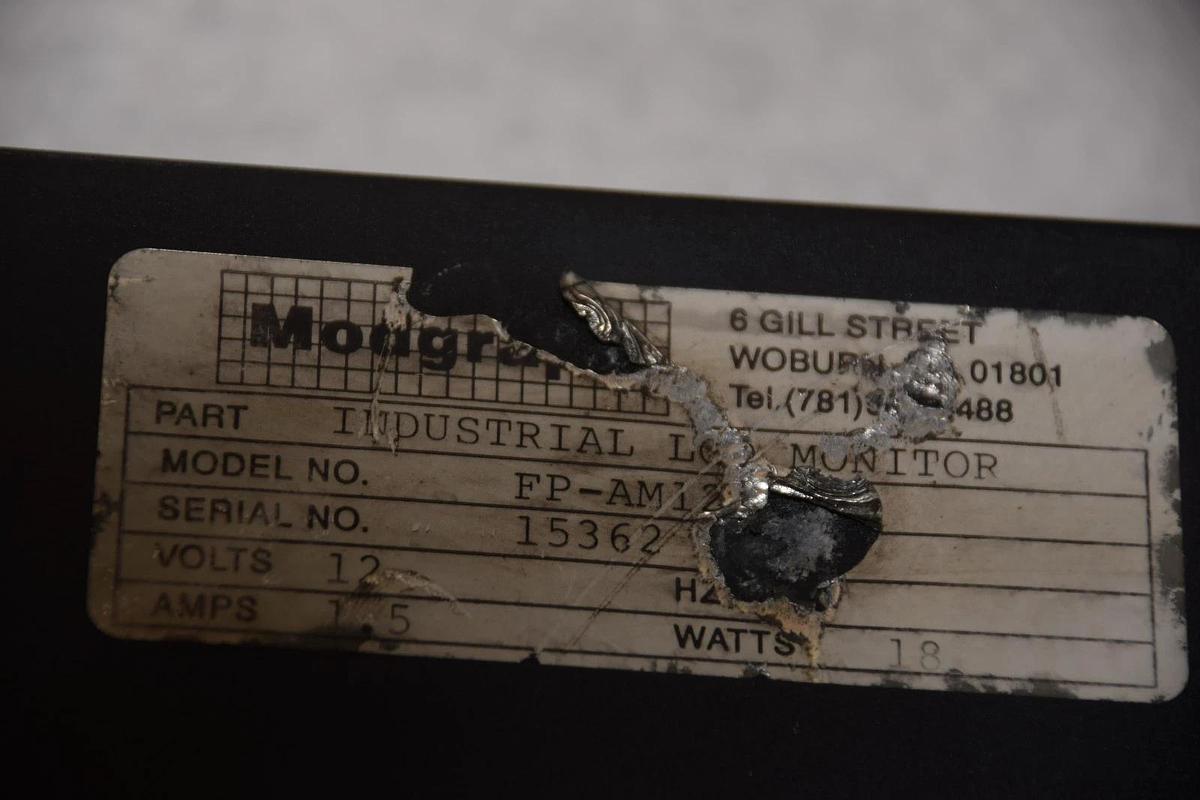 Used Modgraph Industrial FP-AM12,  LCD Monitor, 12V, 1.5A, 18watts (untested)