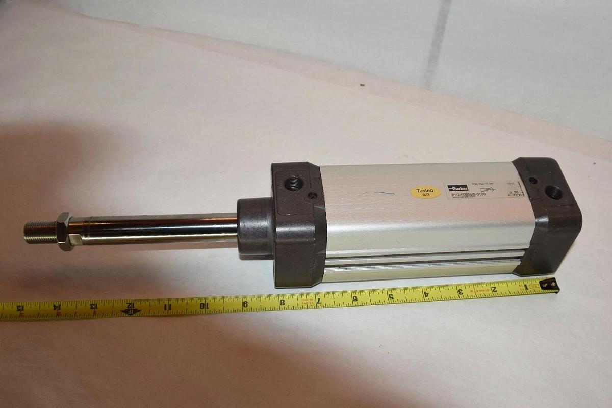 NEW PARKER P1D-F050MS-0100 10 BAR 4.5" STROKE PNEUMATIC CYLINDER