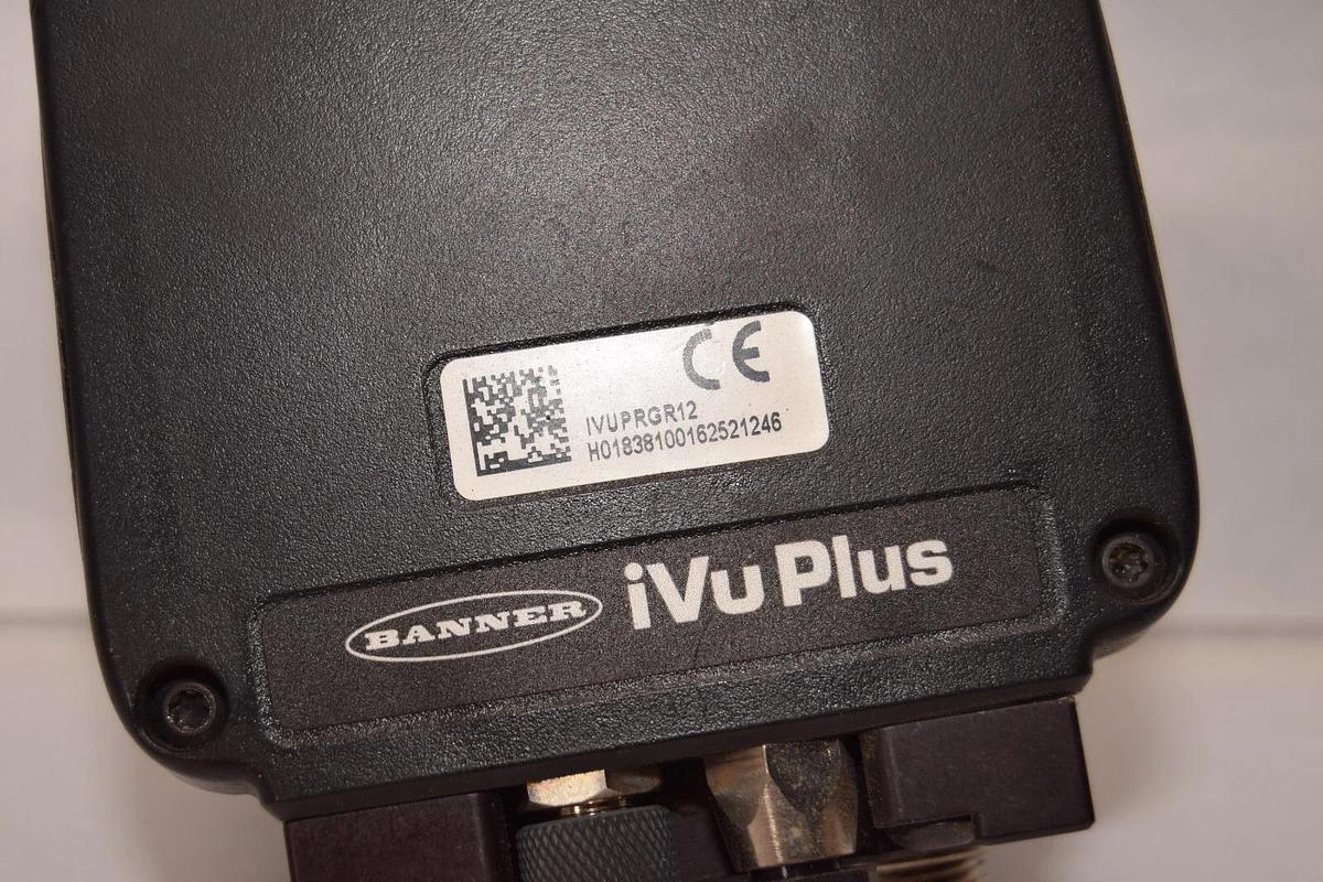 Used BANNER IVUPRGR12 IVU Plus Remote Grayscale Sensor W/Ethernet