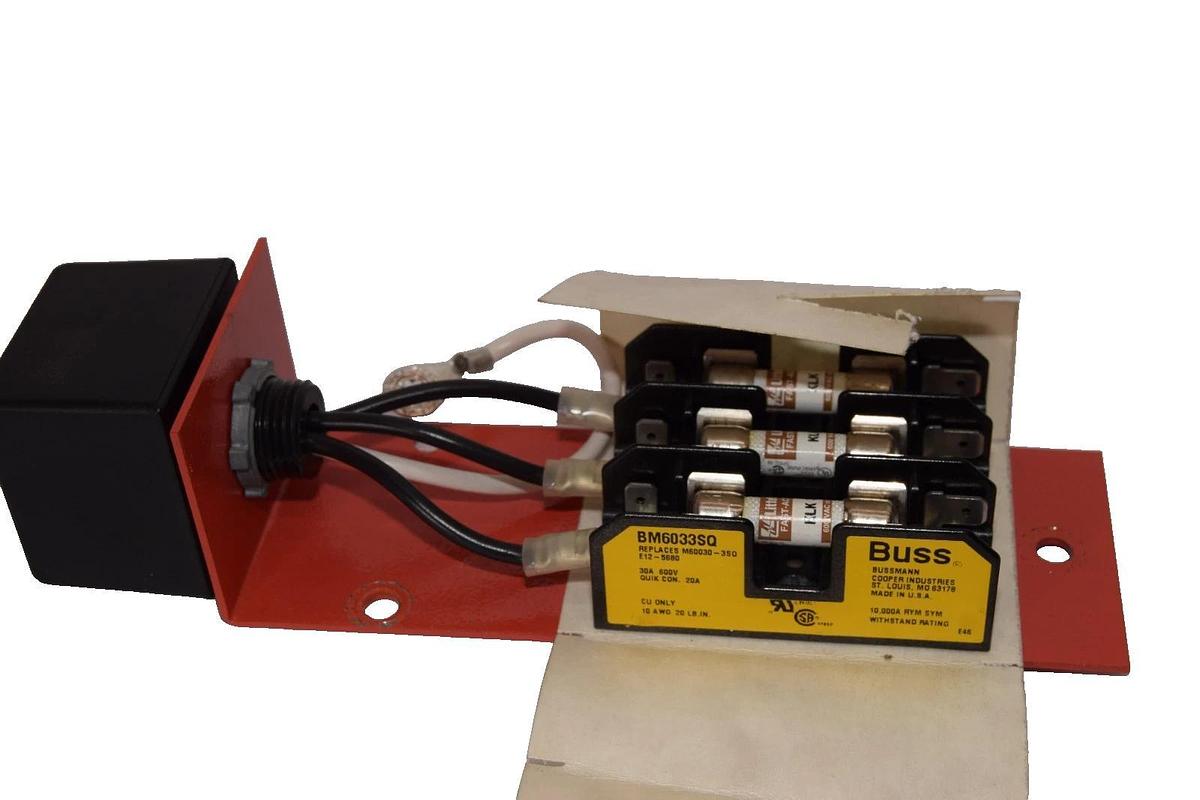 Used Collmer Semiconductor HE4803 Surge Arrester with BM6033SQ Fuse Holder