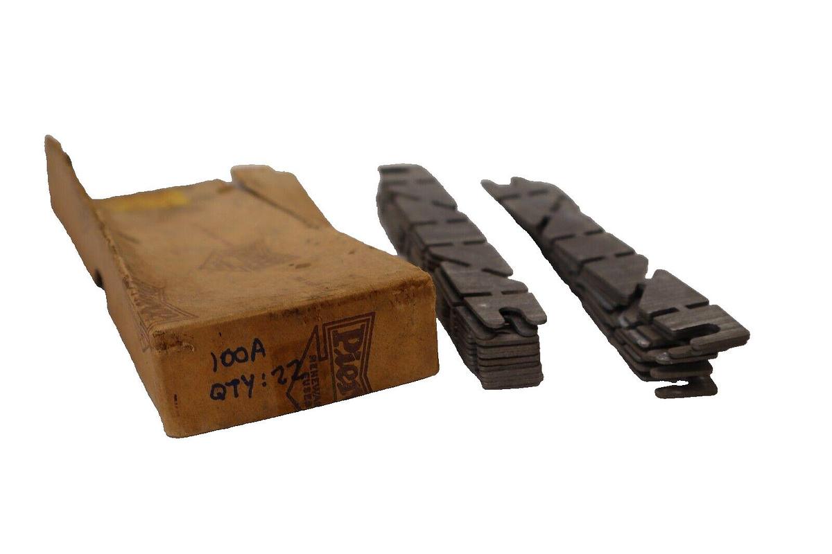 (NEW - Box of 22) PIERCE 6100 100A 600V Renewable Fuse