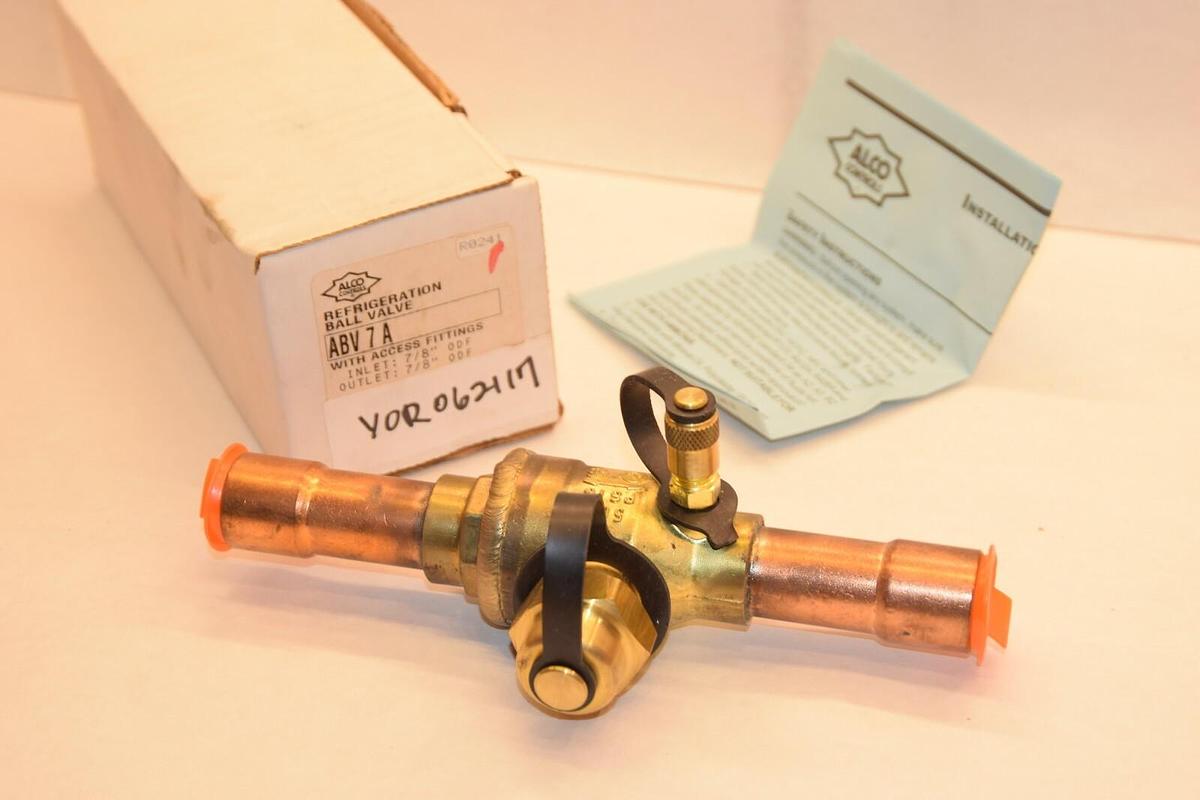 (NEW) ALCO ABV7A 7/8" ODF Refrigeration Ball Valve